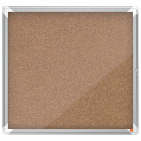 Vitrine d'intérieur liège NOBO CADRE ALU 6 x A4
