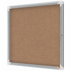 Vitrine d'intérieur liège NOBO CADRE ALU 6 x A4