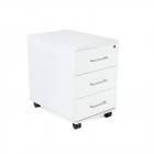 CAISSON MOBILE 3 TIROIRS BLANC/BLANC