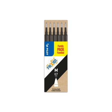 LOT X6 RECHARGES FRIXION NOIR PTE MOYENNE