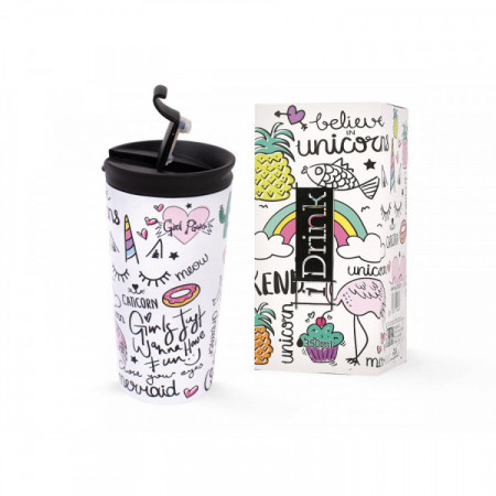 TASSE METALLIQUE UNICORN 350 ML
