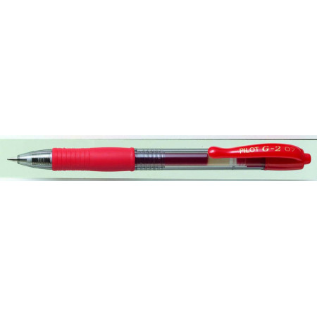 STYLO ROLLER ENCRE GEL - G-2 - 0,7mm - EPAISSEUR DE TRAIT - ROUGE