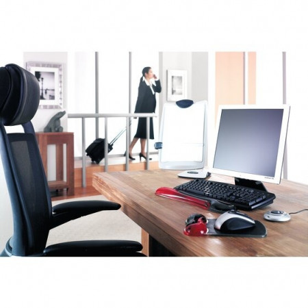 Wave Duo Gel – Repose-poignets Ergonomique Rouge/Gris Fumé