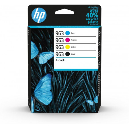 Pack de 4 Cartouches d’Encre HP 963 – Noir, Cyan, Magenta, Jaune