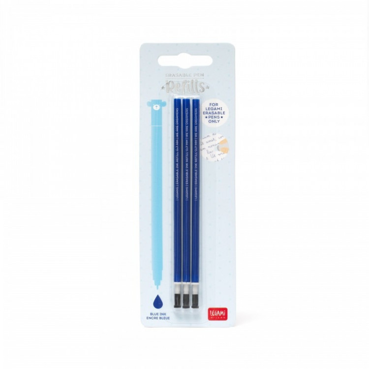 3 RECHARGE STYLO GEL BLEU LEGAMI