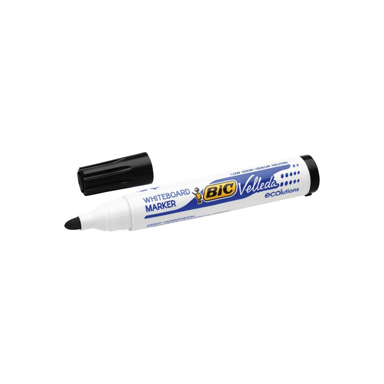 Marqueur BIC Velleda Noir – Pointe Ogive & Effaçable à sec