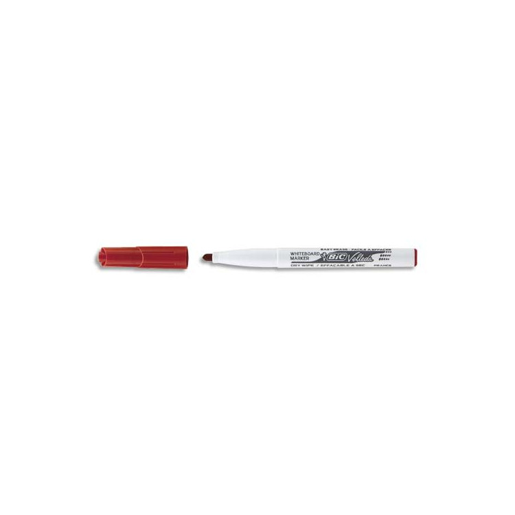 Feutre BIC Velleda 1741 – Pointe Moyenne 1,4 mm – Rouge Intense