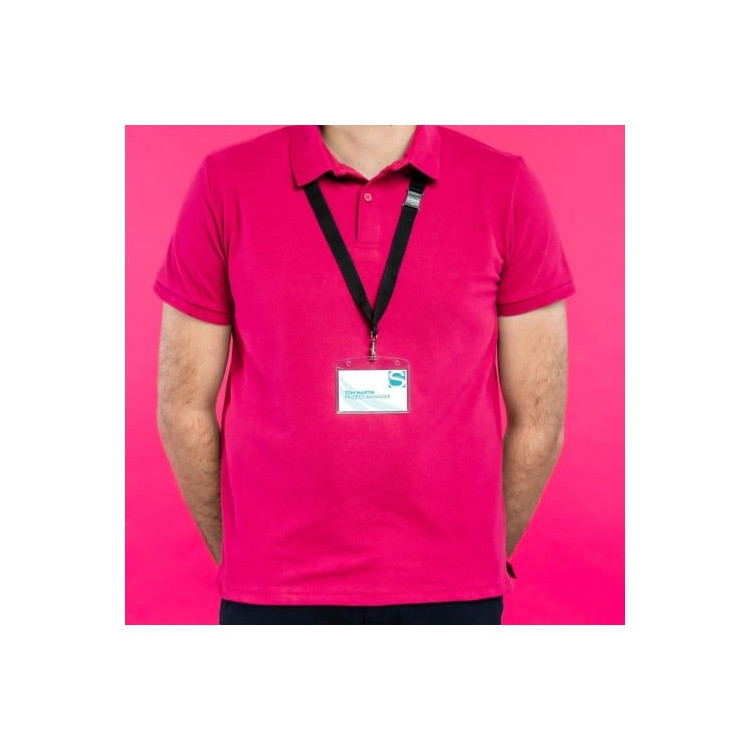 Kit 10 porte-badges 90x60 mm avec tours de cou