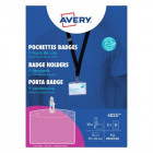 Kit 10 porte-badges 90x60 mm avec tours de cou