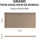 Tapis sous-main de bureau Breyta Sable – Antibactérien Microban® & base recyclée