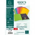 Lot de 30 sous-chemises Exacompta Rock’s A4 – Couleurs vives assorties