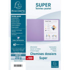 Paquet de 100 chemises Exacompta JURA 250 vert jade – A4 carte rigide