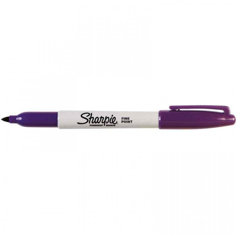 Marqueur permanent Sharpie FINE violet – Pointe fine 1 mm