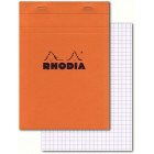 Bloc-notes Rhodia N°16 A5 orange petits carreaux 80 feuilles
