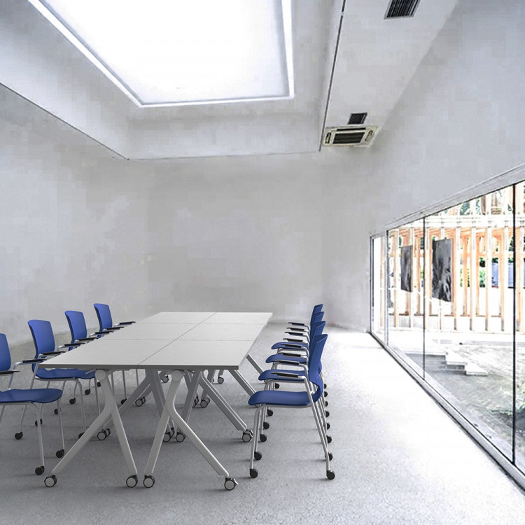 BUREAU PLIANT 160*80*72 ALU/CHENE