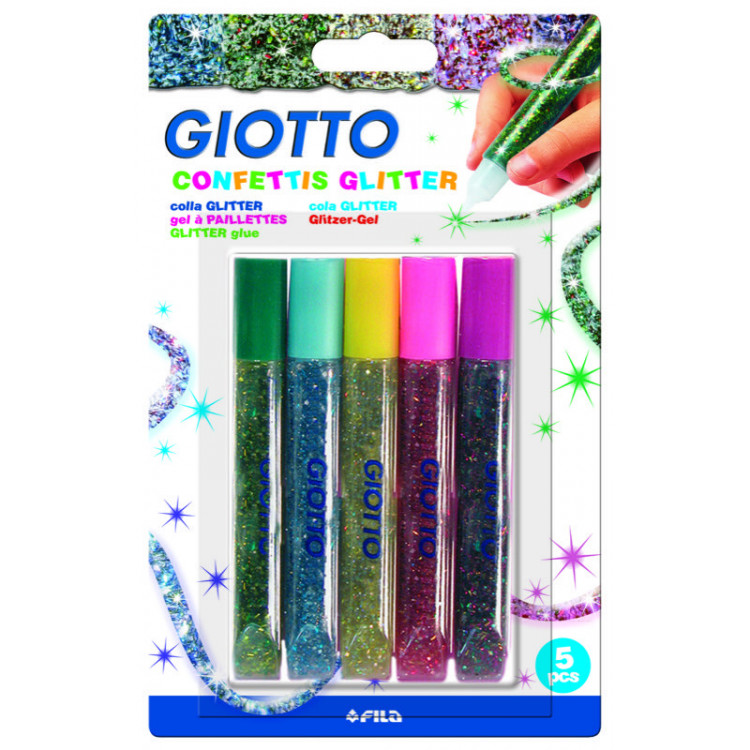 STYLO GEL DECO GLITTER FLASH ETUI DE 5