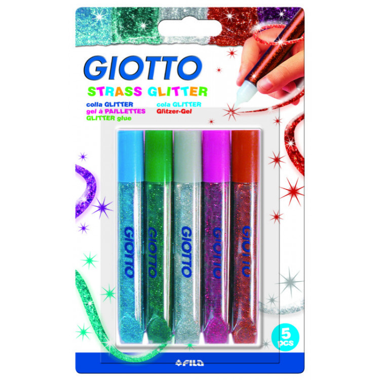 STYLO GEL DECO GLITTER STRASS ETUI DE 5