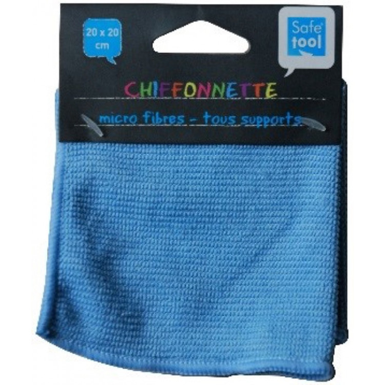 CHIFFONNETTE BLEU MICROFIBRE 20*20CM