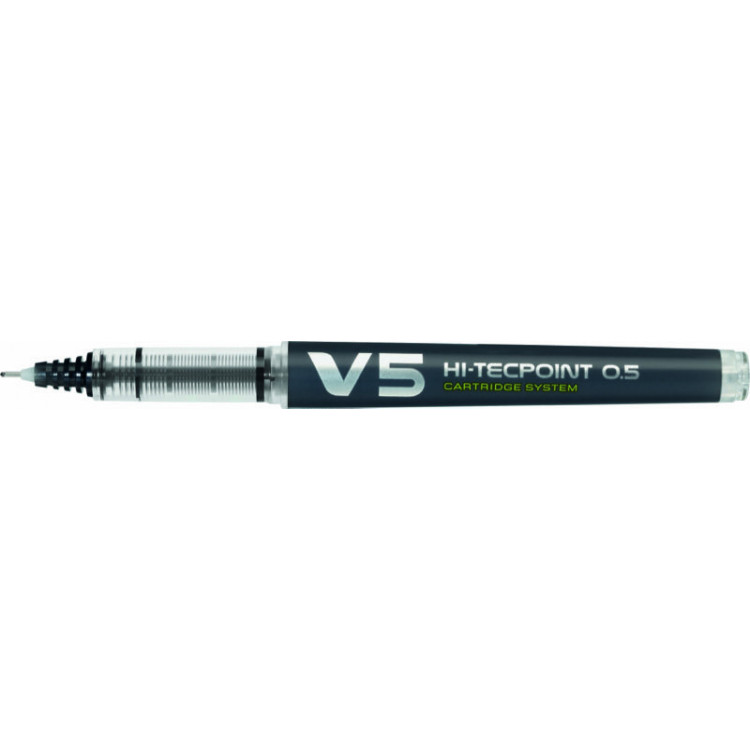 STYLO ROLLER ENCRE LIQUIDE - HI-TECPOINT V5 - 0,5mm - EPAISSEUR DE TRAIT - NOIR