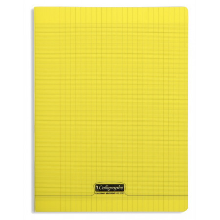 CAHIER POLYPRO, Grand Format, Grands Carreaux, 24X32 - 96 PAGES SEYES JAUNE