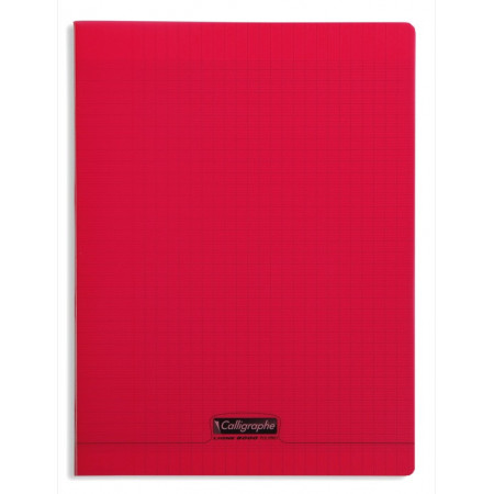 CAHIER POLYPRO, Grand Format, Grands Carreaux, 24X32 - 96 PAGES SEYES ROUGE