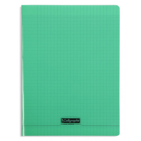 CAHIER POLYPRO, Grand Format, Grands Carreaux, 24X32 - 96 PAGES SEYES VERT