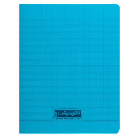 CAHIER POLYPRO, Grand Format, Grands Carreaux, 24X32 - 48 PAGES SEYES BLEU
