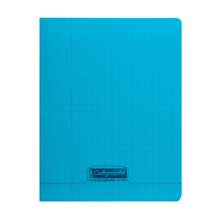CAHIER POLYPRO, Grand Format, Grands Carreaux, 24X32 - 48 PAGES SEYES BLEU  - BuroStock Guadeloupe