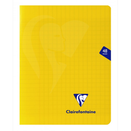 CAHIER POLYPRO, Petit Format, Grands Carreaux, 17X22 48 PAGES SEYES JAUNE