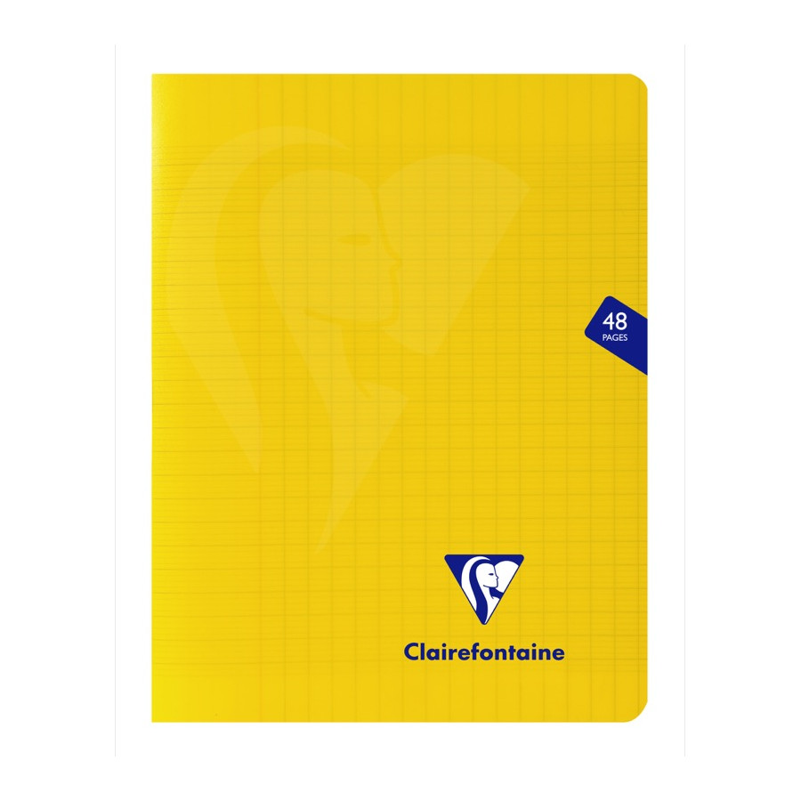 CAHIER POLYPRO, Petit Format, Grands Carreaux, 17X22 48 PAGES SEYES JAUNE -  BuroStock Guadeloupe