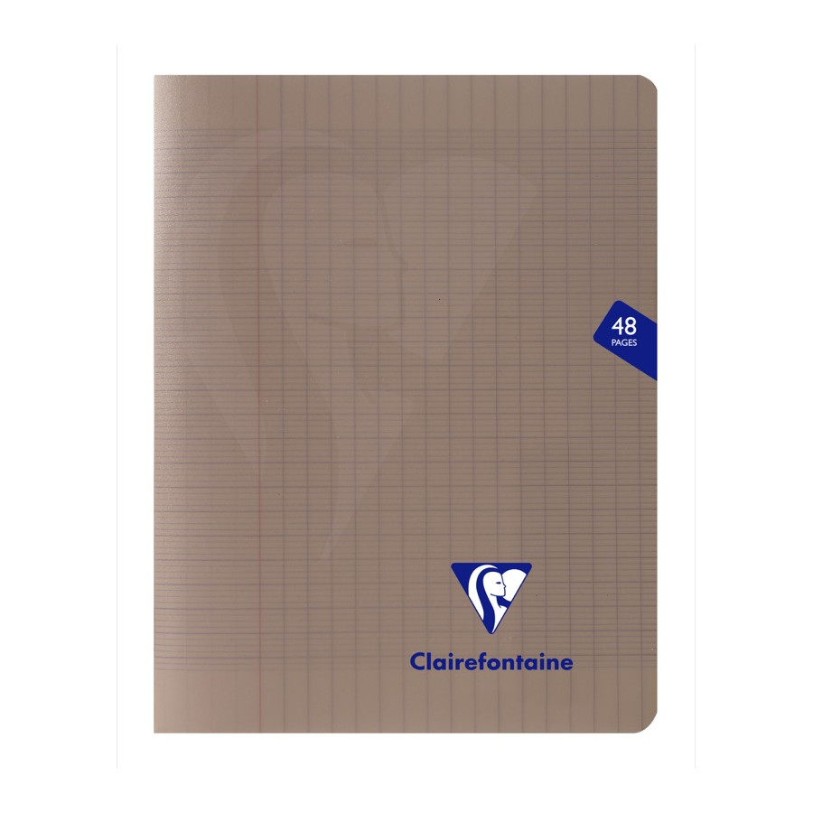 CAHIER POLYPRO, Petit Format, Grands Carreaux, 17X22 48 PAGES SEYES GRIS -  BuroStock Guadeloupe