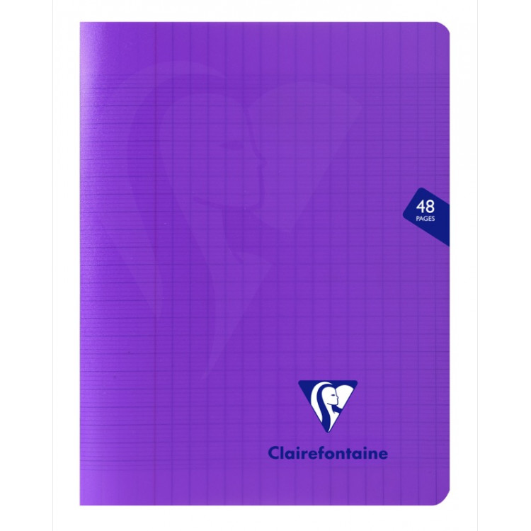 Mimesys cahier piqué polypro 17x22cm 48p séyès Violet