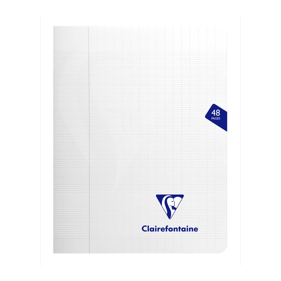 CAHIER POLYPRO, Petit Format, Grands Carreaux, 17X22 48 PAGES SEYES  TRANSPARENT - BuroStock Guadeloupe