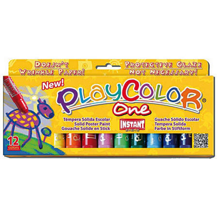 Lot de 12 sticks de gouache solide Playcolor en stick.